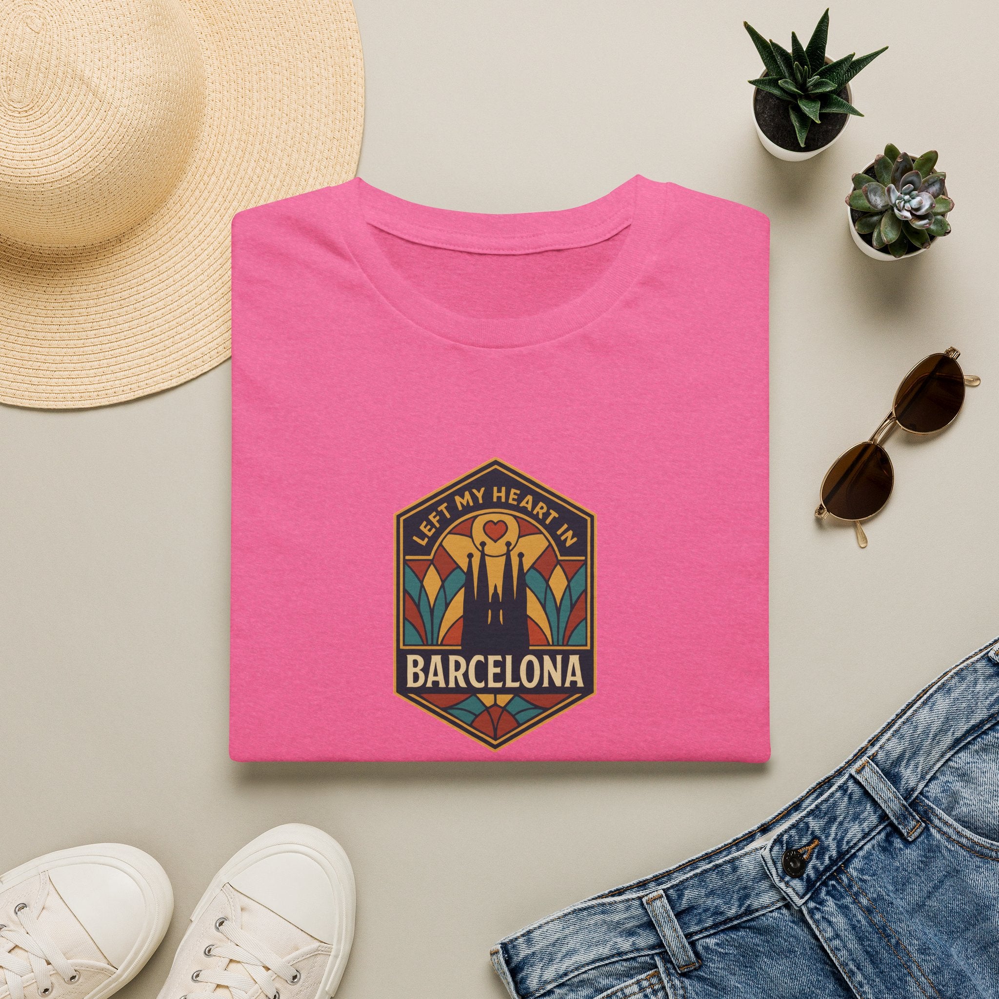 Barcelona Heart Badge T-Shirt