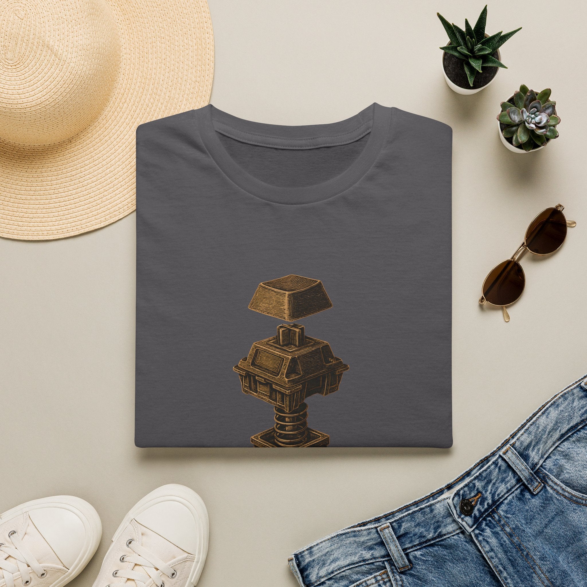 Spring-loaded mechanical sculpture T-Shirt