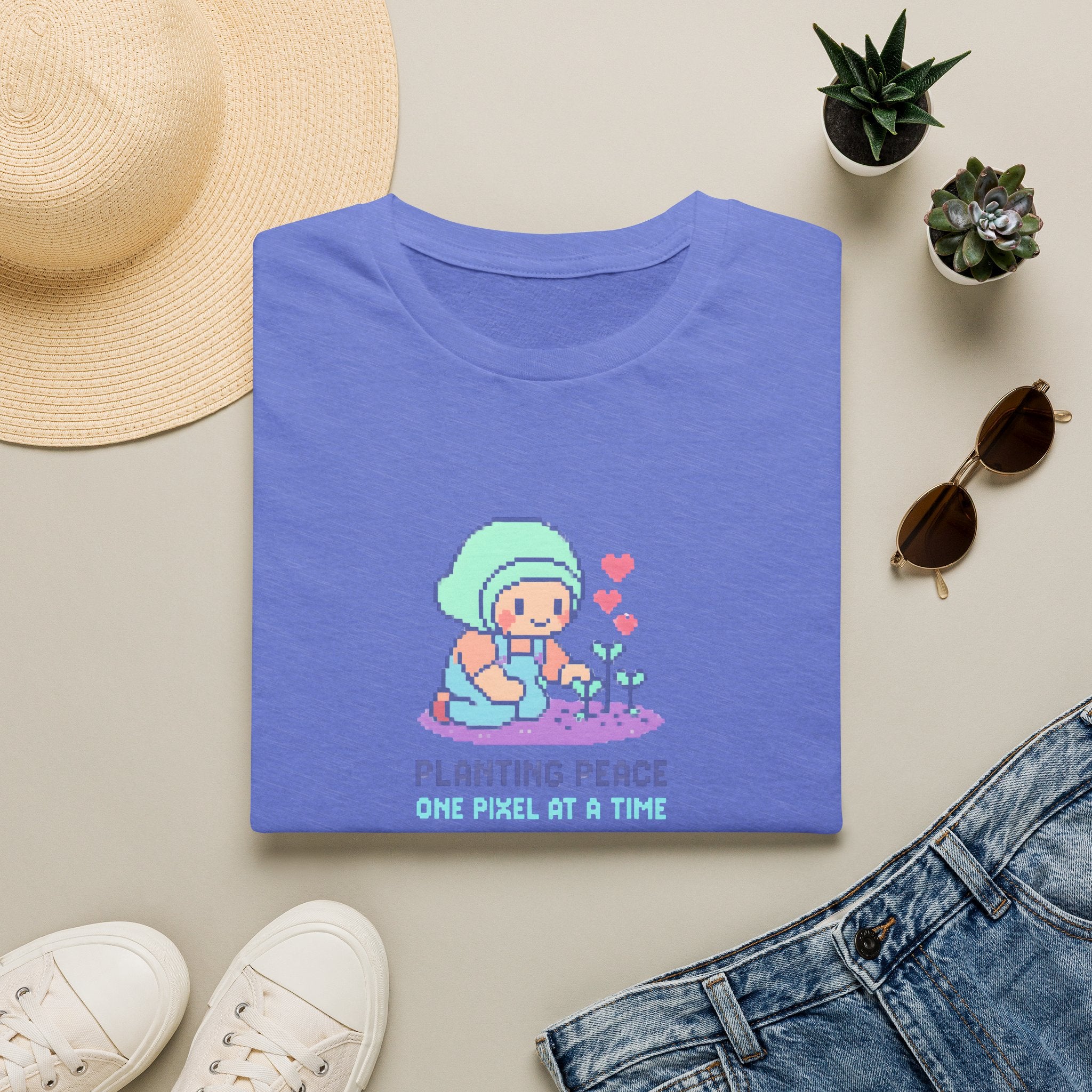 Planting Peace Pixel Art T-Shirt