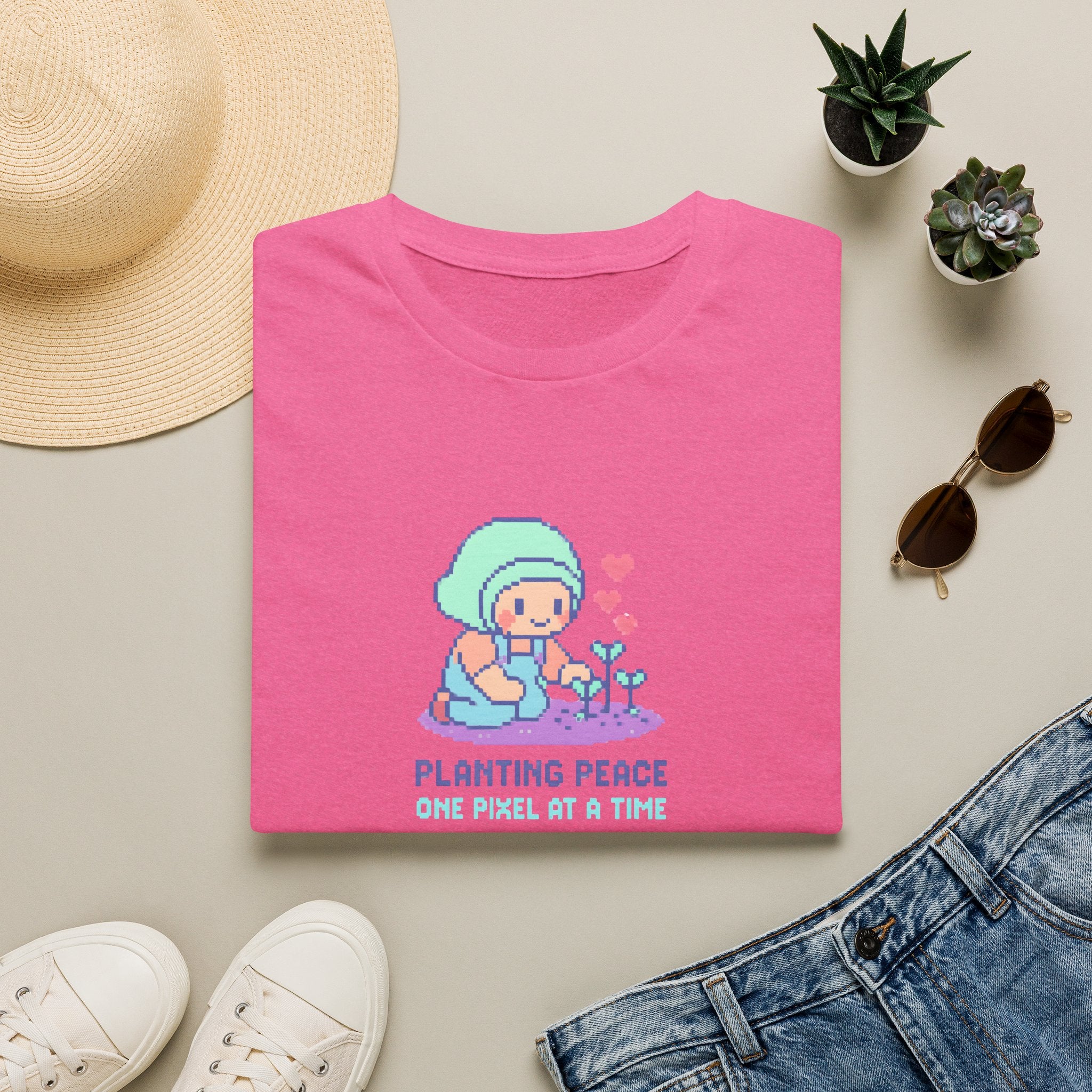 Planting Peace Pixel Art T-Shirt